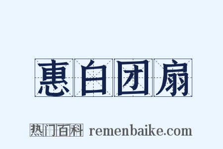 惠白团扇是什么意思的图片